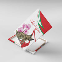 Lebanon Striped Hyena Canvas Wall Art With Cyclamen Flowers - Wonder Print Shop