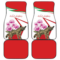 Lebanon Striped Hyena Car Mats With Cyclamen Flowers - Wonder Print Shop