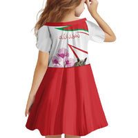 Lebanon Striped Hyena Family Matching Off Shoulder Maxi Dress and Hawaiian Shirt With Cyclamen Flowers - Wonder Print Shop