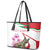 Lebanon Striped Hyena Leather Tote Bag With Cyclamen Flowers - Wonder Print Shop