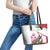 Lebanon Striped Hyena Leather Tote Bag With Cyclamen Flowers - Wonder Print Shop