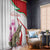 Lebanon Striped Hyena Window Curtain With Cyclamen Flowers - Wonder Print Shop