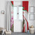 Lebanon Striped Hyena Window Curtain With Cyclamen Flowers - Wonder Print Shop