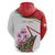 Lebanon Striped Hyena Zip Hoodie With Cyclamen Flowers - Wonder Print Shop