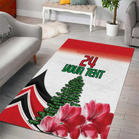 Custom Lebanon Independence Day Area Rug Cyclamen Flowers Blooming - Wonder Print Shop