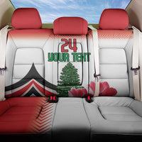 Custom Lebanon Independence Day Back Car Seat Cover Cyclamen Flowers Blooming - Wonder Print Shop