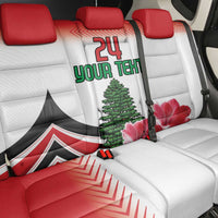 Custom Lebanon Independence Day Back Car Seat Cover Cyclamen Flowers Blooming - Wonder Print Shop