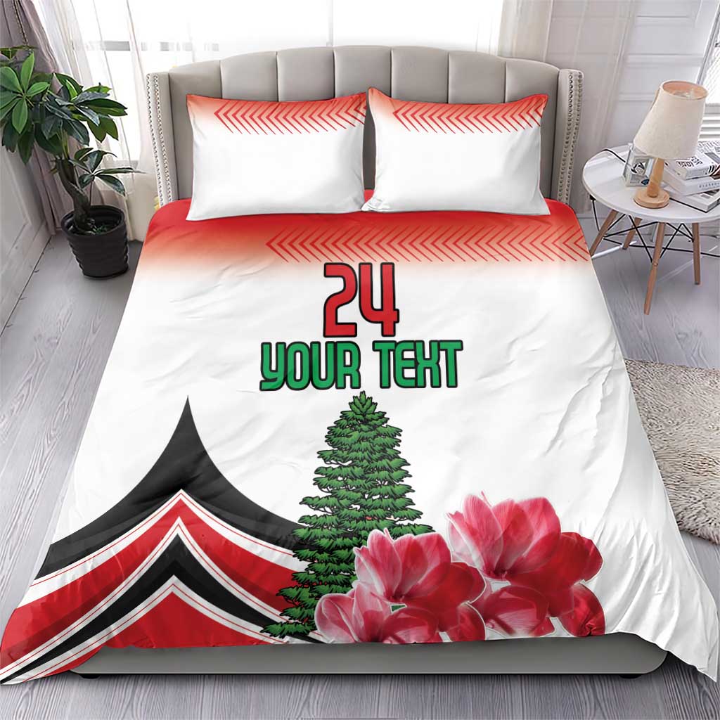 Custom Lebanon Independence Day Bedding Set Cyclamen Flowers Blooming - Wonder Print Shop