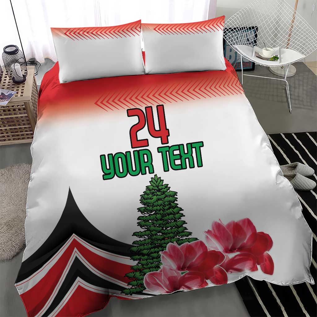 Custom Lebanon Independence Day Bedding Set Cyclamen Flowers Blooming - Wonder Print Shop