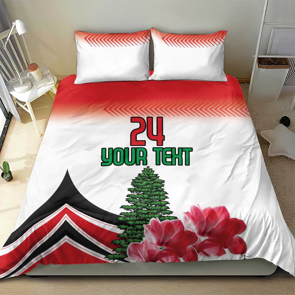 Custom Lebanon Independence Day Bedding Set Cyclamen Flowers Blooming - Wonder Print Shop