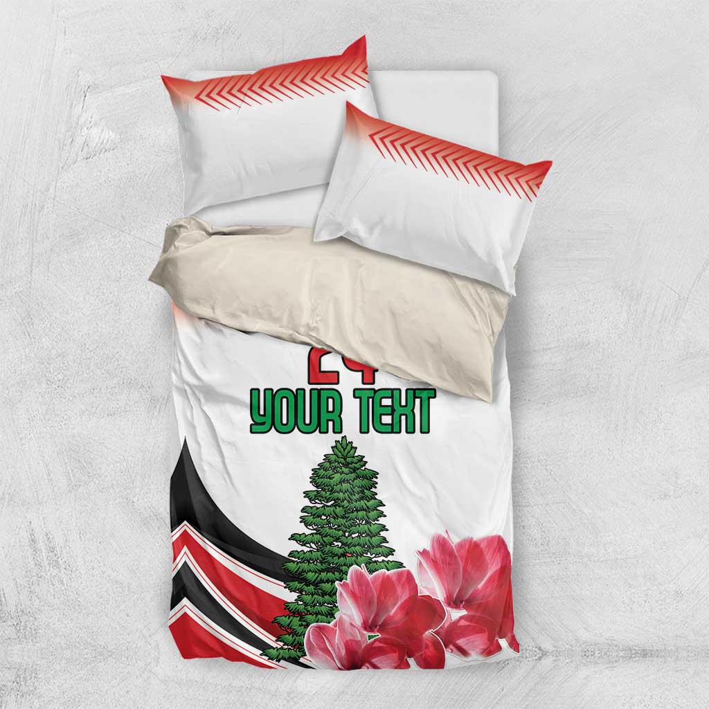 Custom Lebanon Independence Day Bedding Set Cyclamen Flowers Blooming - Wonder Print Shop