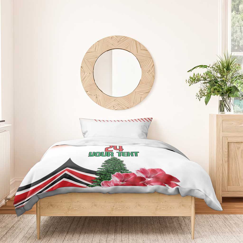 Custom Lebanon Independence Day Bedding Set Cyclamen Flowers Blooming - Wonder Print Shop