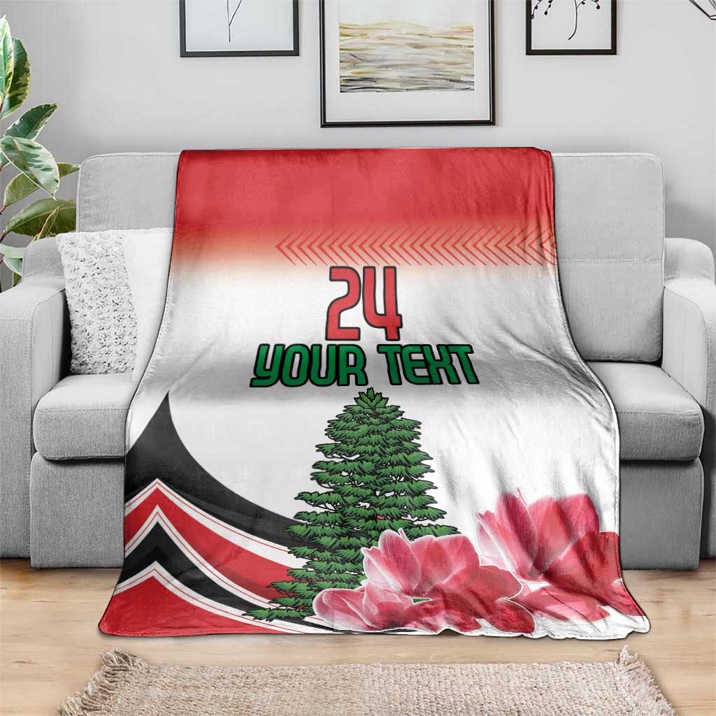 Custom Lebanon Independence Day Blanket Cyclamen Flowers Blooming
