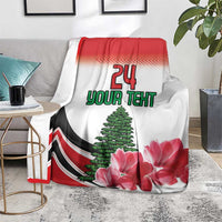 Custom Lebanon Independence Day Blanket Cyclamen Flowers Blooming