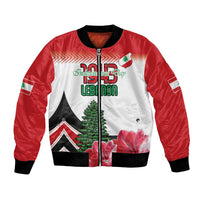 Custom Lebanon Independence Day Bomber Jacket Cyclamen Flowers Blooming - Wonder Print Shop