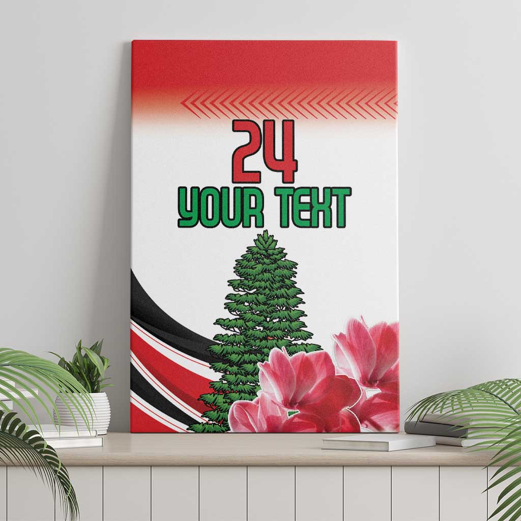 Custom Lebanon Independence Day Canvas Wall Art Cyclamen Flowers Blooming - Wonder Print Shop