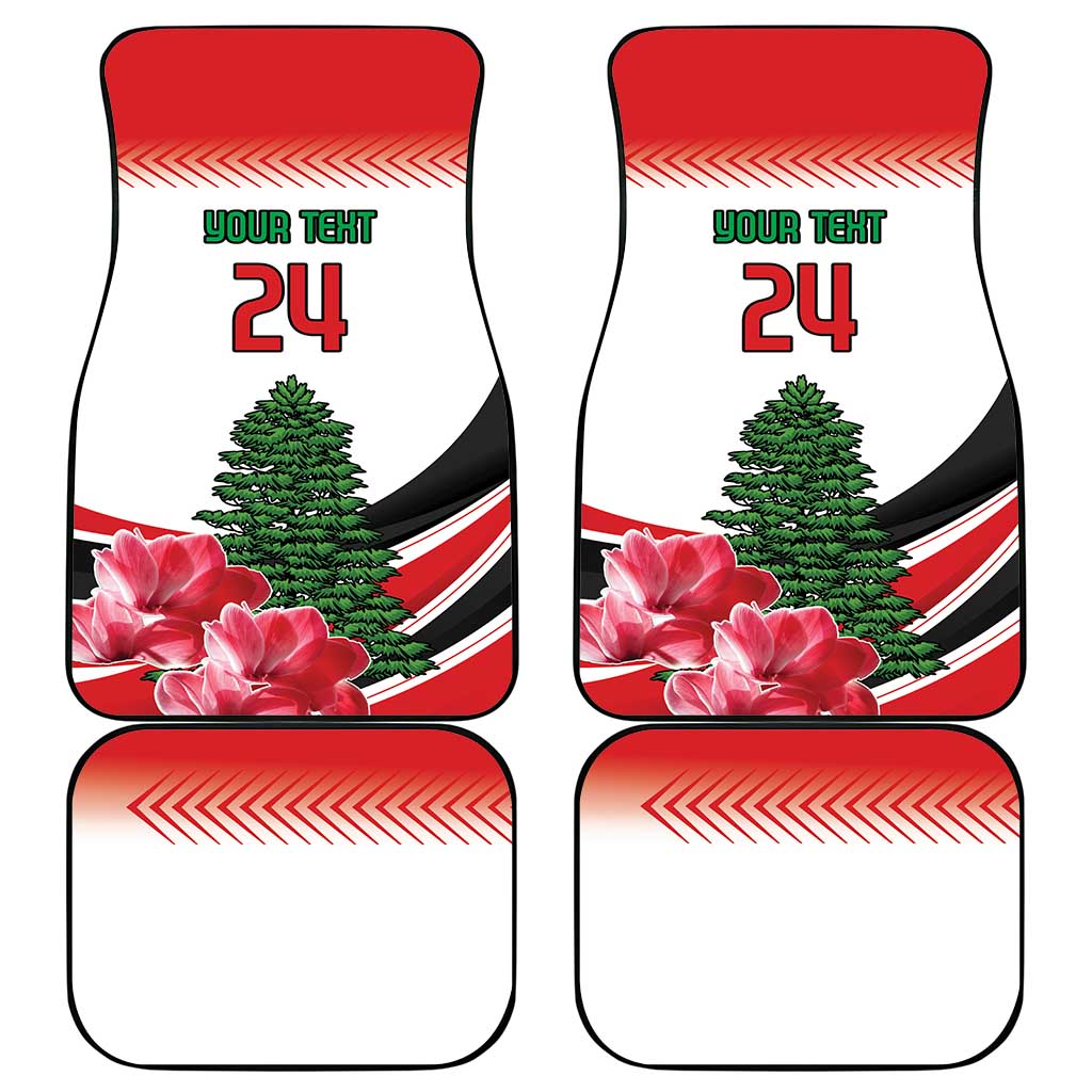 Custom Lebanon Independence Day Car Mats Cyclamen Flowers Blooming - Wonder Print Shop
