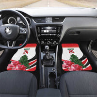 Custom Lebanon Independence Day Car Mats Cyclamen Flowers Blooming - Wonder Print Shop