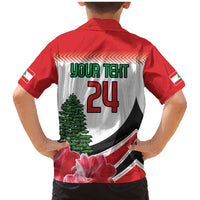 Custom Lebanon Independence Day Family Matching Mermaid Dress and Hawaiian Shirt Cyclamen Flowers Blooming - Wonder Print Shop