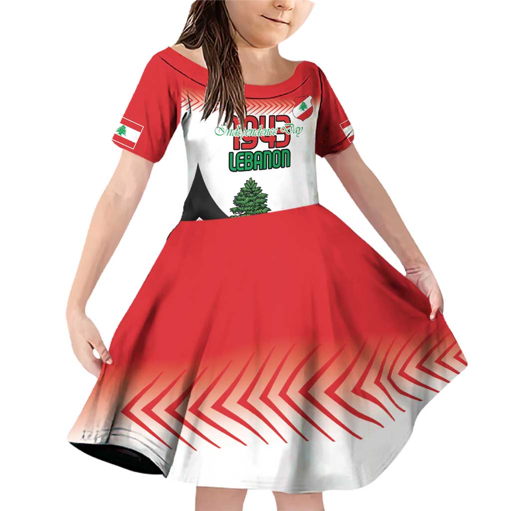 Custom Lebanon Independence Day Family Matching Off Shoulder Short Dress and Hawaiian Shirt Cyclamen Flowers Blooming - Wonder Print Shop