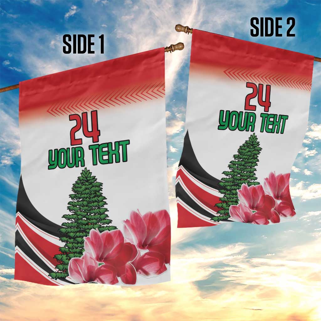 Custom Lebanon Independence Day Garden Flag Cyclamen Flowers Blooming - Wonder Print Shop