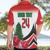 Custom Lebanon Independence Day Hawaiian Shirt Cyclamen Flowers Blooming - Wonder Print Shop