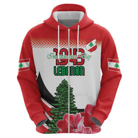 Custom Lebanon Independence Day Hoodie Cyclamen Flowers Blooming - Wonder Print Shop