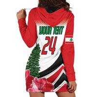 Custom Lebanon Independence Day Hoodie Dress Cyclamen Flowers Blooming - Wonder Print Shop