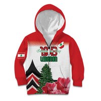Custom Lebanon Independence Day Kid Hoodie Cyclamen Flowers Blooming - Wonder Print Shop