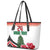 Custom Lebanon Independence Day Leather Tote Bag Cyclamen Flowers Blooming - Wonder Print Shop