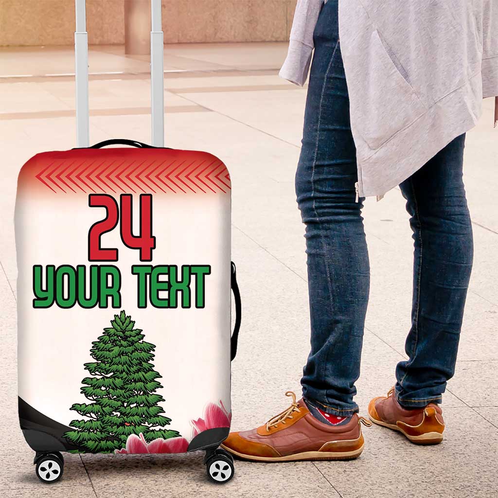 Custom Lebanon Independence Day Luggage Cover Cyclamen Flowers Blooming - Wonder Print Shop
