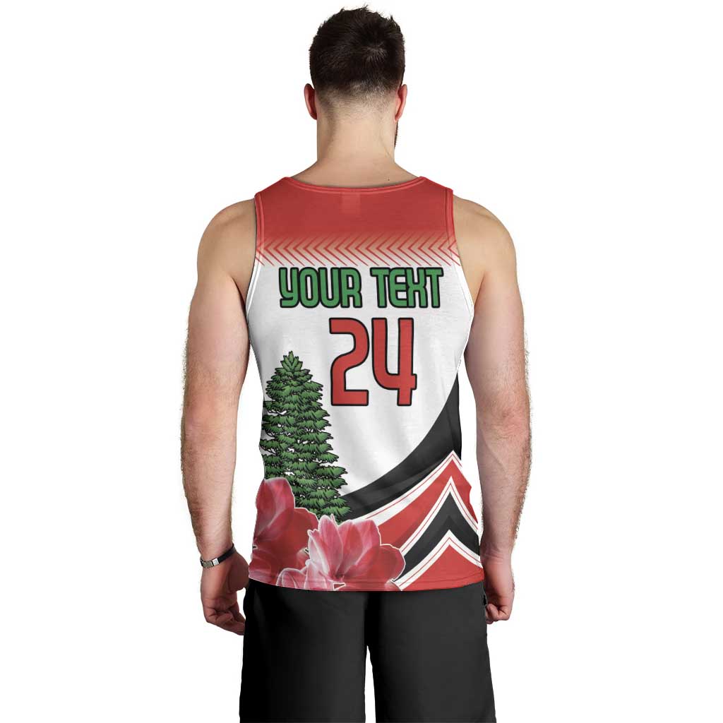 Custom Lebanon Independence Day Men Tank Top Cyclamen Flowers Blooming - Wonder Print Shop