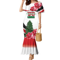 Custom Lebanon Independence Day Mermaid Dress Cyclamen Flowers Blooming - Wonder Print Shop