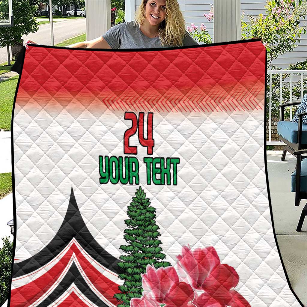 Custom Lebanon Independence Day Quilt Cyclamen Flowers Blooming - Wonder Print Shop