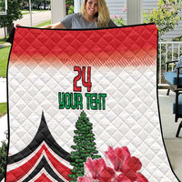 Custom Lebanon Independence Day Quilt Cyclamen Flowers Blooming - Wonder Print Shop