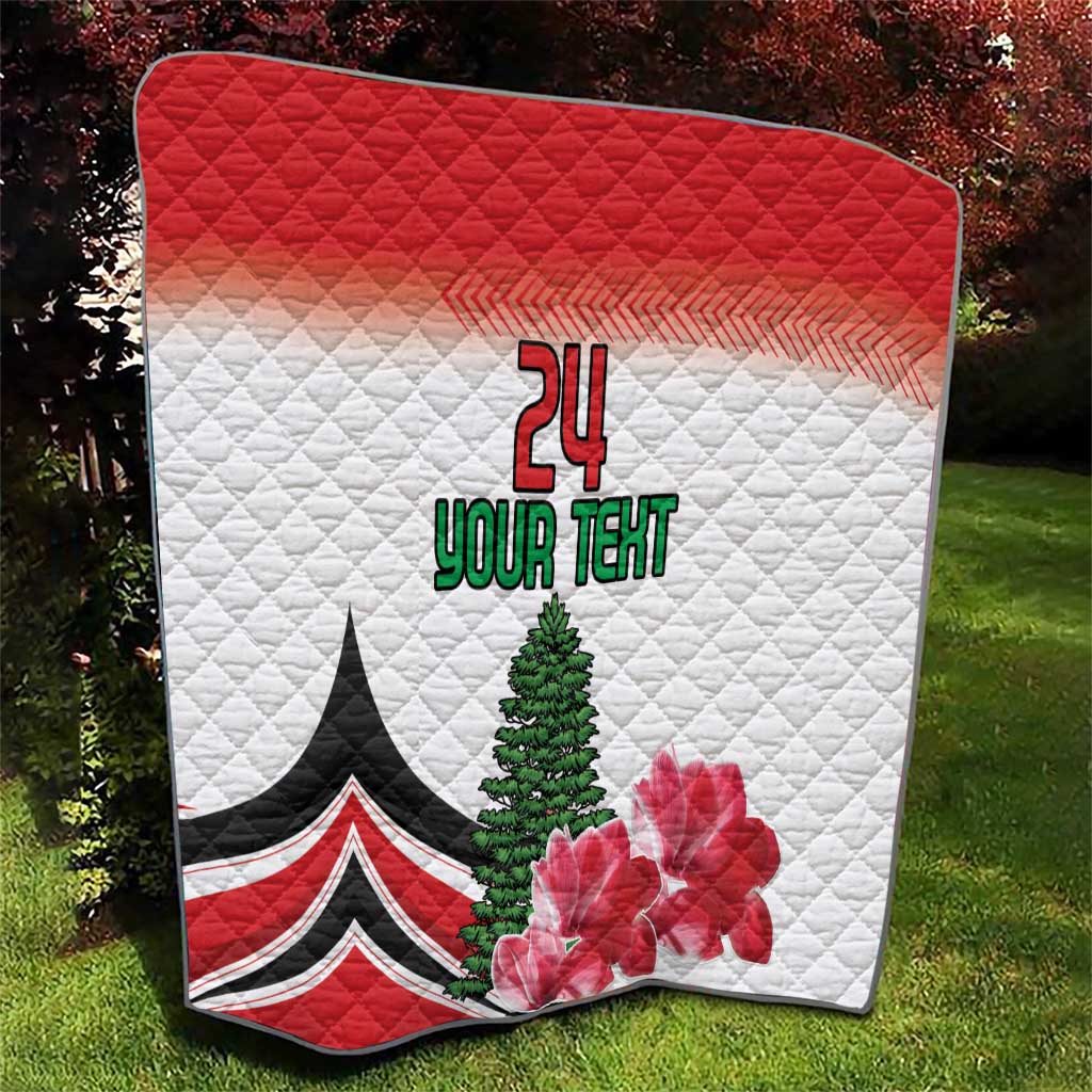 Custom Lebanon Independence Day Quilt Cyclamen Flowers Blooming - Wonder Print Shop