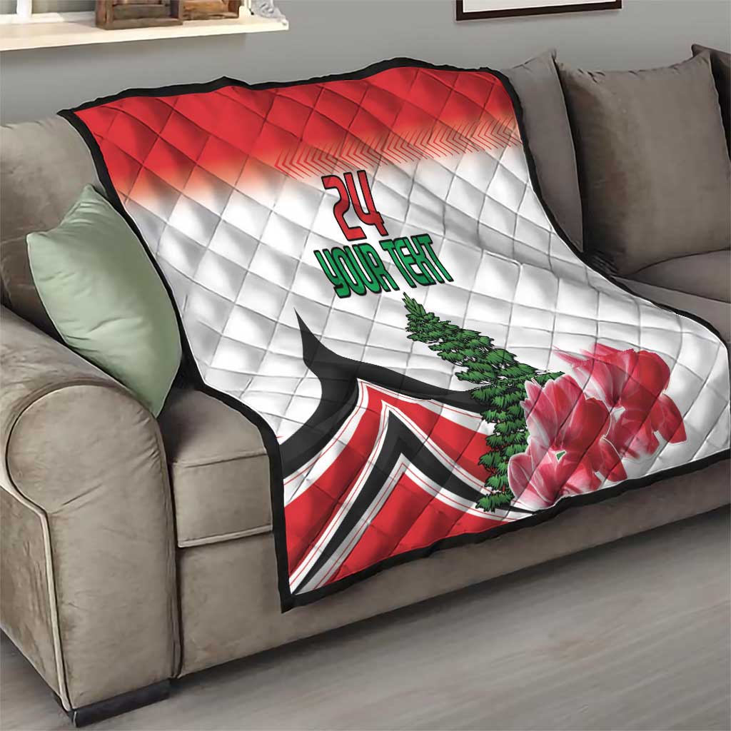 Custom Lebanon Independence Day Quilt Cyclamen Flowers Blooming - Wonder Print Shop