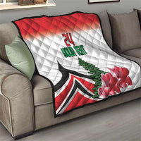 Custom Lebanon Independence Day Quilt Cyclamen Flowers Blooming - Wonder Print Shop