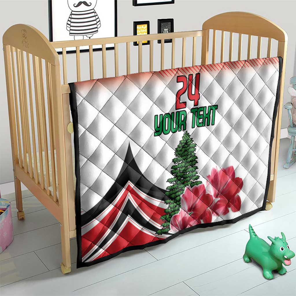 Custom Lebanon Independence Day Quilt Cyclamen Flowers Blooming - Wonder Print Shop