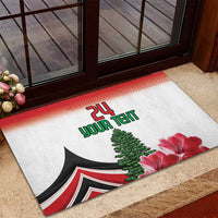Custom Lebanon Independence Day Rubber Doormat Cyclamen Flowers Blooming - Wonder Print Shop