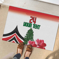 Custom Lebanon Independence Day Rubber Doormat Cyclamen Flowers Blooming - Wonder Print Shop