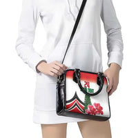Custom Lebanon Independence Day Shoulder Handbag Cyclamen Flowers Blooming