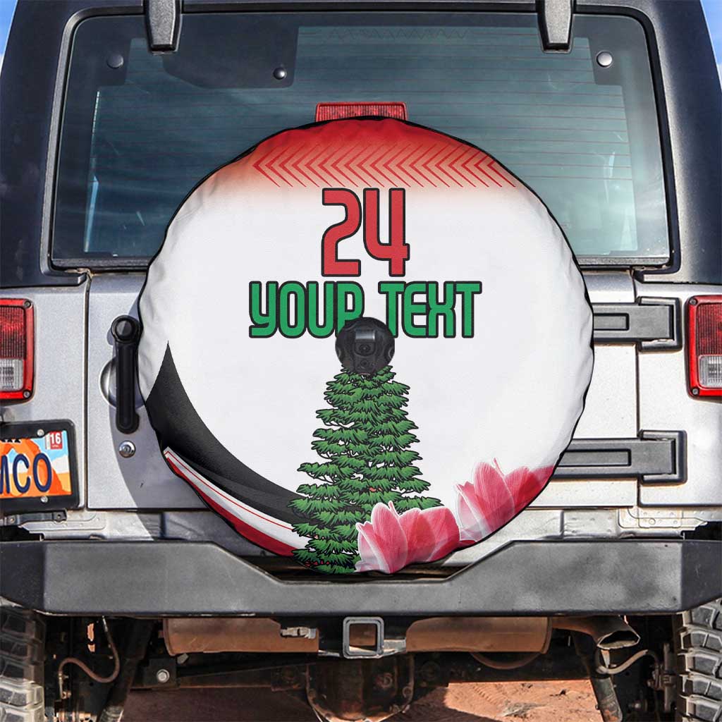Custom Lebanon Independence Day Spare Tire Cover Cyclamen Flowers Blooming - Wonder Print Shop