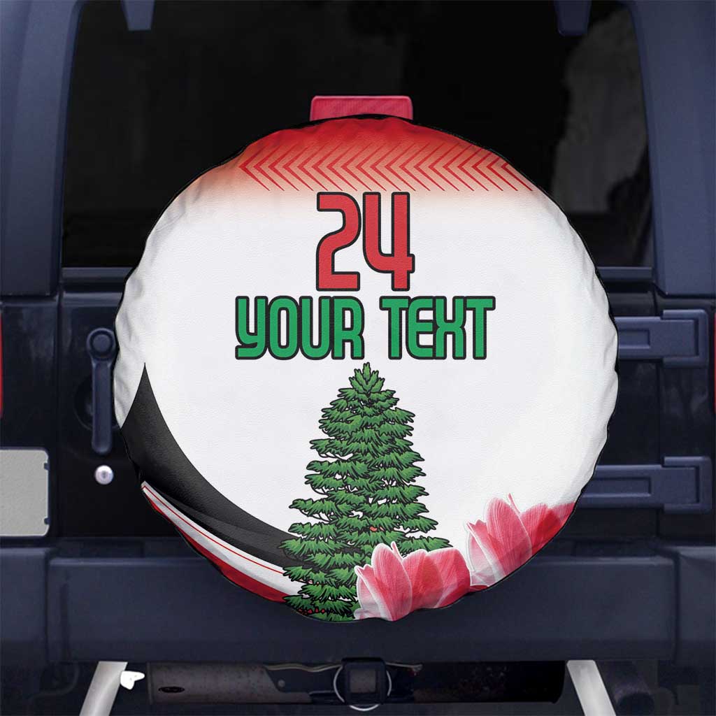 Custom Lebanon Independence Day Spare Tire Cover Cyclamen Flowers Blooming - Wonder Print Shop