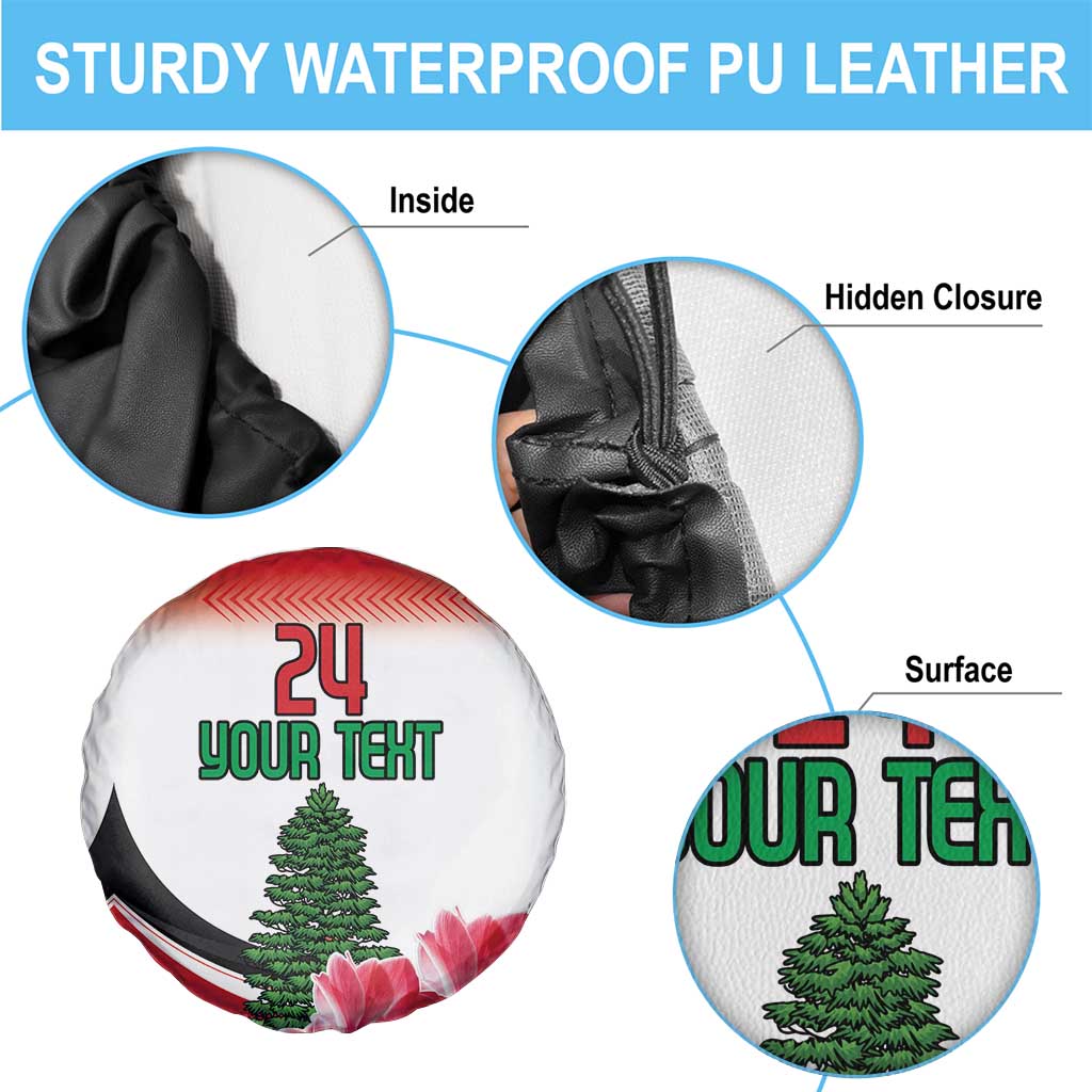 Custom Lebanon Independence Day Spare Tire Cover Cyclamen Flowers Blooming - Wonder Print Shop