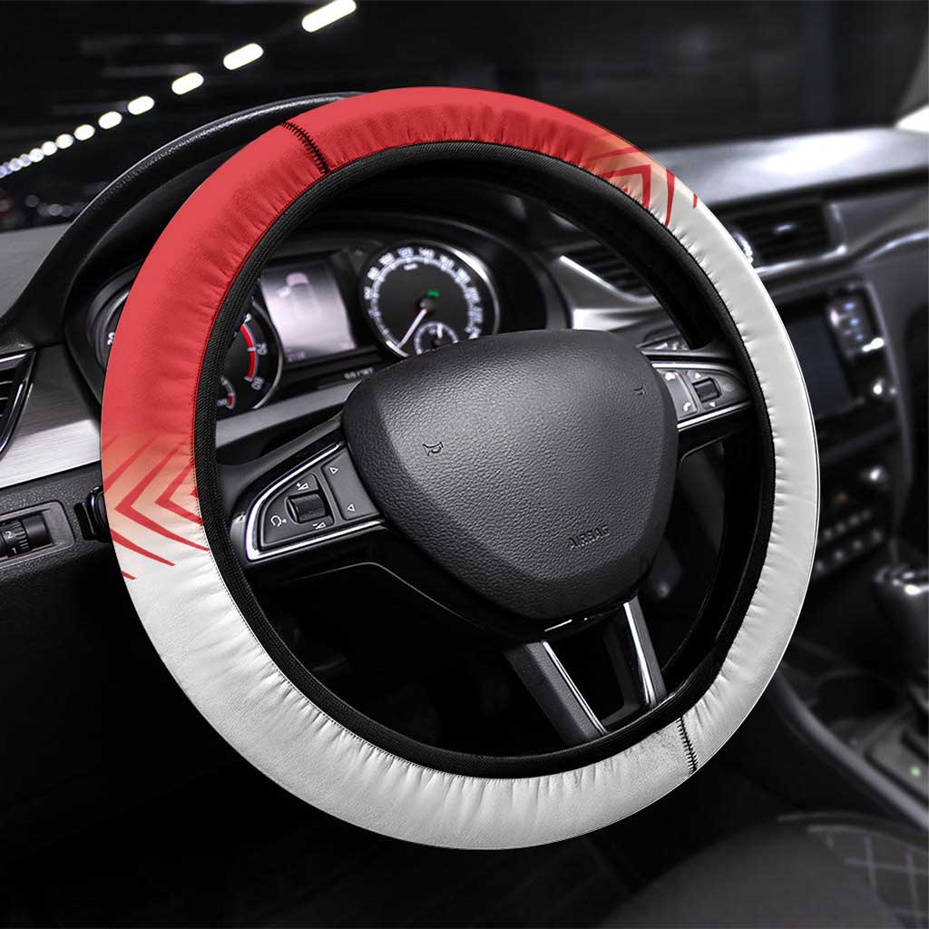 Lebanon Independence Day Steering Wheel Cover Cyclamen Flowers Blooming - Wonder Print Shop