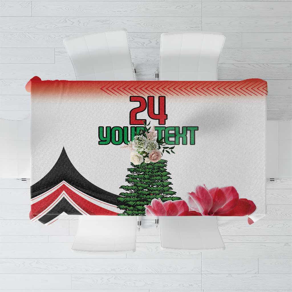 Custom Lebanon Independence Day Tablecloth Cyclamen Flowers Blooming - Wonder Print Shop
