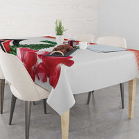 Custom Lebanon Independence Day Tablecloth Cyclamen Flowers Blooming - Wonder Print Shop