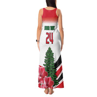 Custom Lebanon Independence Day Tank Maxi Dress Cyclamen Flowers Blooming - Wonder Print Shop