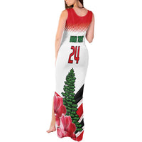 Custom Lebanon Independence Day Tank Maxi Dress Cyclamen Flowers Blooming - Wonder Print Shop